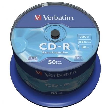 --CD-R Verbatim Datalife 52X/ Tarrina-50uds-