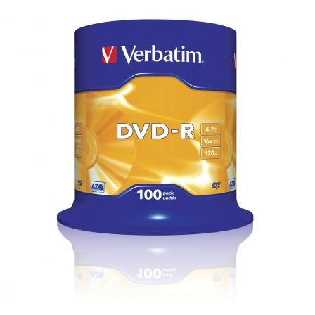 --DVD-R Verbatim Advanced AZO 16X/ Tarrina-100uds-