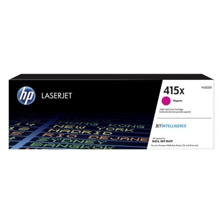 --Tóner Original HP nº415X XL Alta Capacidad/ Magenta-