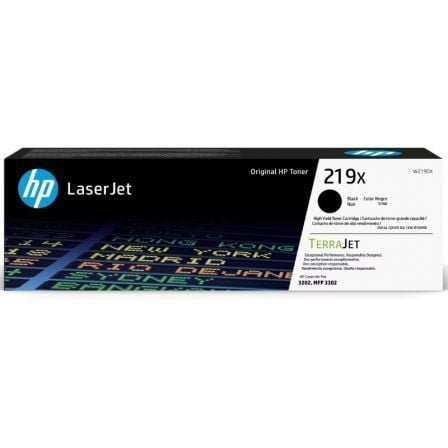 --Tóner Original HP nº219X XL Alta Capacidad/ Negro-