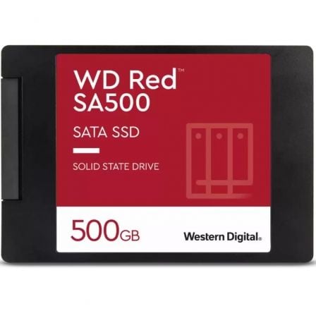 --Disco SSD Western Digital WD Red SA500 NAS 500GB/ SATA III-