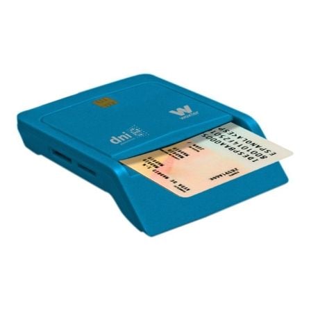 --Lector de DNI y Tarjetas Woxter Combo PE26-146/ Azul/ USB 2.0/ Azul-