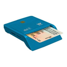 --Lector de DNI y Tarjetas Woxter Combo PE26-146/ Azul/ USB 2.0/ Azul-