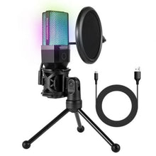 --Micrófono Woxter Mic Studio 65 RGB/ USB 2.0-