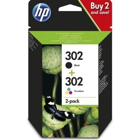 --Cartucho de Tinta Original HP nº302 Multipack/ Negro/ Tricolor-