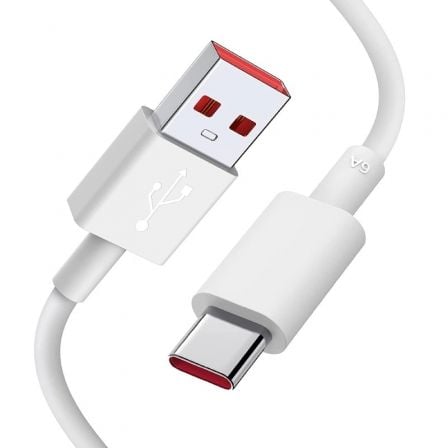 --Cable USB Xiaomi 6A Type-A to Type-C/ USB Macho - USB Tipo-C Macho/ 1m/ Blanco-